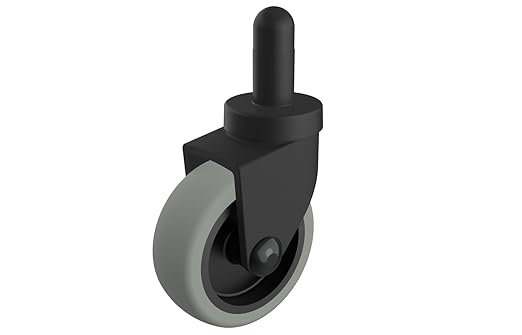 3 Inch Mop Bucket Replacement Casters Set of 4 Heavy Duty Non-Marking TPR Caster Wheels No Brake for Rubbermaid Mop Models 7570-l2,7571,7580,7581 Wavebrake(Black)