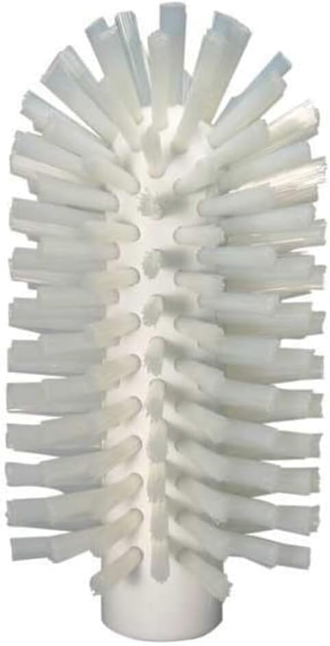 Vikan 5380-77-5 Stiff Tube Brush, Polyester, 3-3/32" x 6" OAL, White