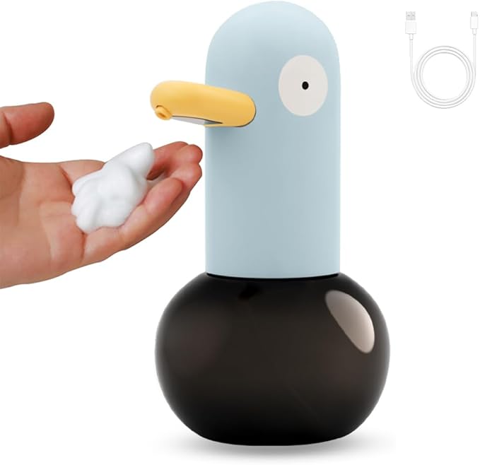 Automatic Touchless Soap Dispenser, Rechargeable Foaming, Touch Free Foam Sanitizer Soap Dispenser for Kitchen, Bathroom, Restaurant, Office.(13.5oz/400ml) Blue