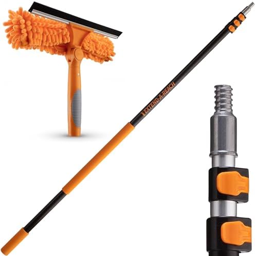 Window Washing Squeegee Kit - 5-12ft Reach (20+ ft) - Cleaning Tool