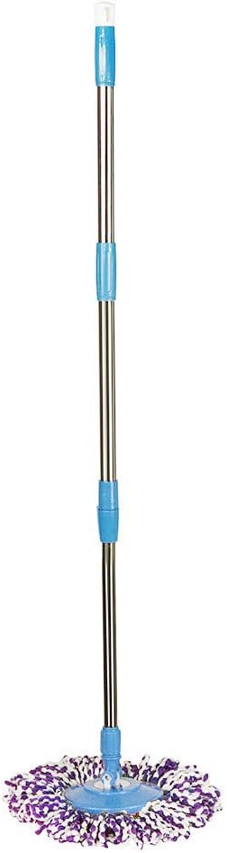 Spin Mop Pole Handle Replacement 360 Spinning Cleaning Scraper for Floor Mop Bucket No Foot Pedal Version Blue