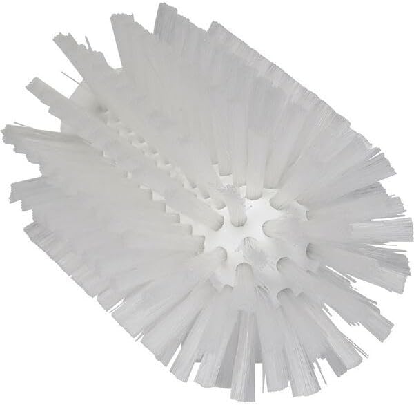 Vikan 5380-77-5 Stiff Tube Brush, Polyester, 3-3/32" x 6" OAL, White