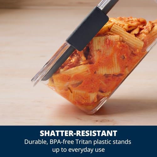 Brilliance BPA-Free Food Storage Containers Multi Pack, 1.3 Cup Plastic Containers with Lids, 5 Pack, Leak Proof, Microwave & Dishwasher Safe