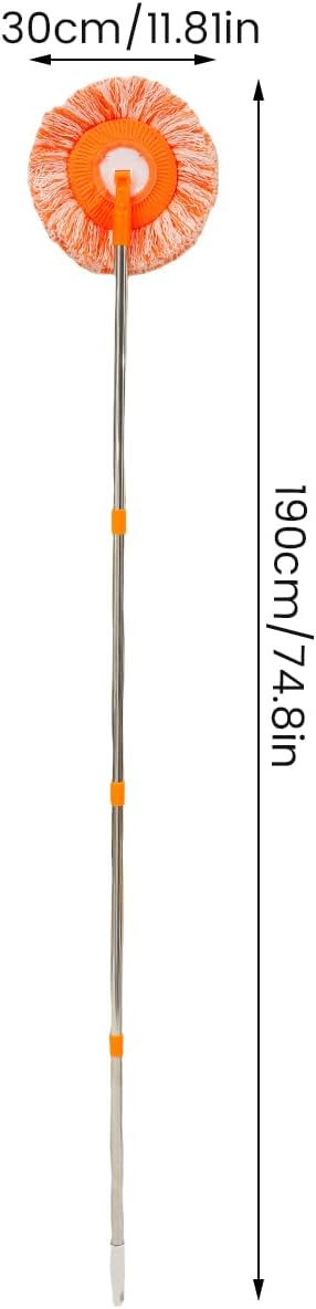 360° Rotatable Adjustable Cleaning Mop with 4 Mop Head, Extendable Wall Cleaning Mop, Spin Mop for Floor Cleaning, Wall Cleaning Bathroom Cleaning Household Supplies,Spin Mop for Floor Wall Bathroom