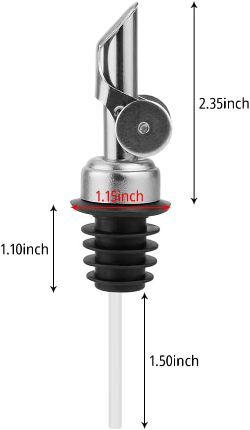 MEETSWEET Olive oil dispenser spout, pour spouts，stainless steel automatic opening and closing spout, leak-proof, for olive oil, vinegar, wine and other liquid bottles (golden)…