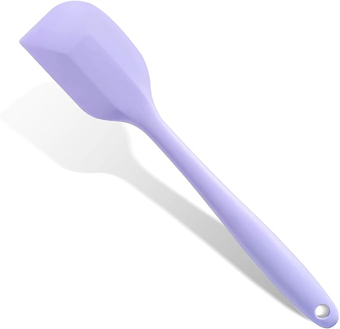 Purple Rubber Spatula for Kitchen Use, 10.8In Silicone Spatulas for Cooking Heat Resistant, Flexible Small kitchen Spatula for Kitchen Nonstick Cookware