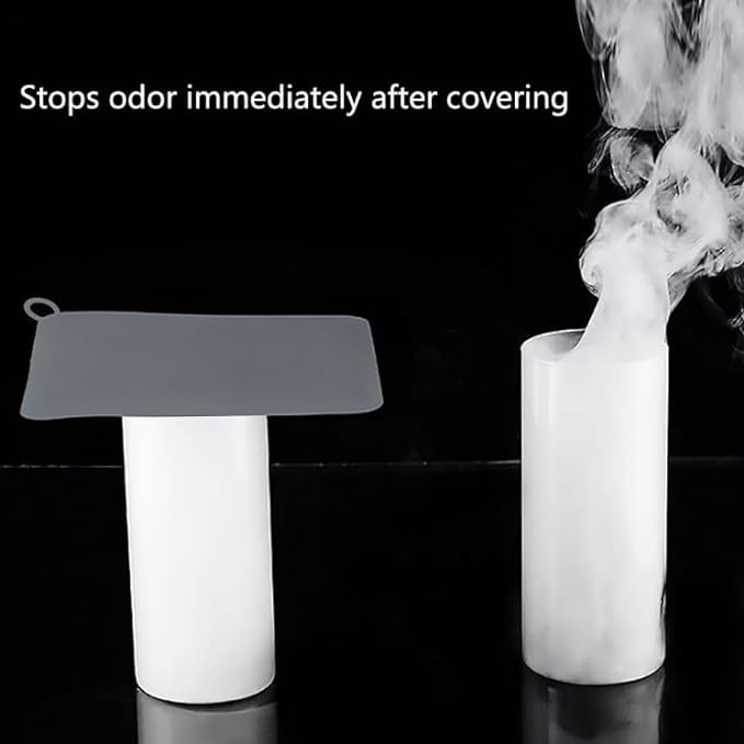 Silicone Tub Stopper Floor Drain Cover,2 Pieces Sewer Anti-Odor Mat Deodorizing Drain Plugs for Kitchen,Bathroom and Laundry(6x6 inch) Grey