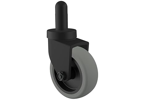 Mop Buckets Wheels Replacement Set of 8, 3 Inch Non-Marking TPR Castors with Grip Ring Stem, Rubber Caster Wheel for Rubbermaid Models 7570-L2, 7571,7580,7581,7582 7583