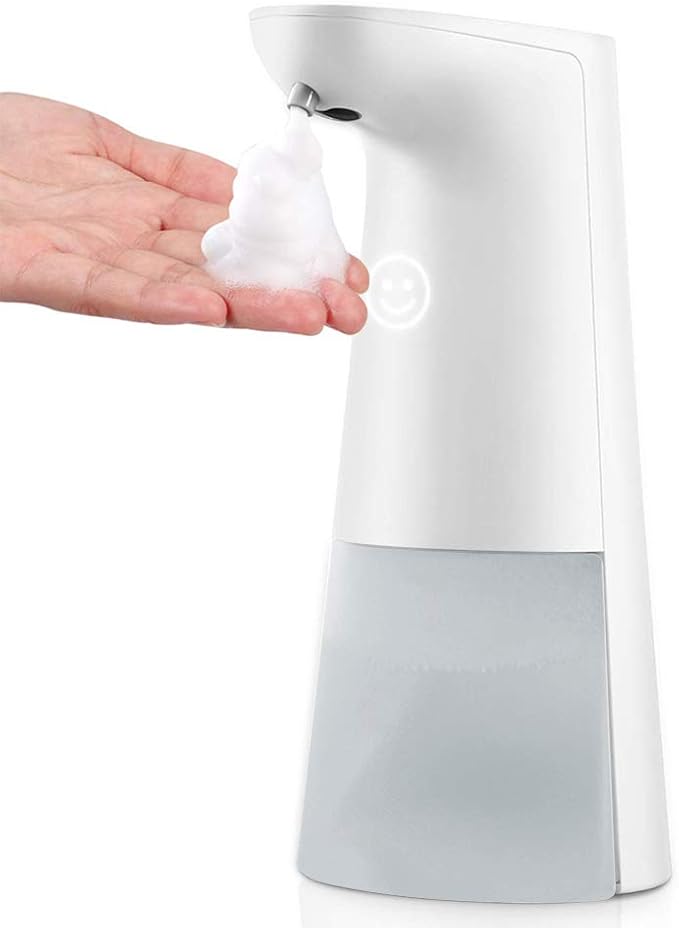 LAOPAO Automatic Hands Free Foaming Soap Dispenser, 240ml Countertop Touchless Soap Pump for Bathroom Kitchen Xmas Gift