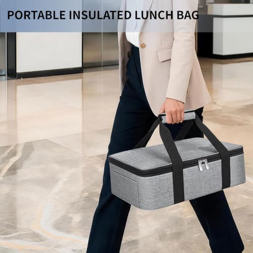 Stainless Steel Snack Box Container with Ice Pack, Insulated Bag&4 Forks