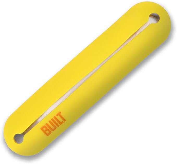 Built Reusable Utensil Set with Silicone Storage Case, Lemon - Lightweight Stainless Steel Fork, Knife, Spoon for Zero Waste Living, Picnics, Lunch Bags - Camping Flatware Sets for Daily Use/Outdoor