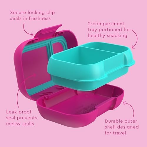 Kids Snack Leak-Proof 2 Compartment Bento-Style Container