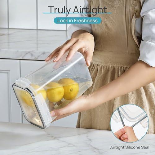 Airtight Food Storage Containers with Lids, 24 pcs, Black