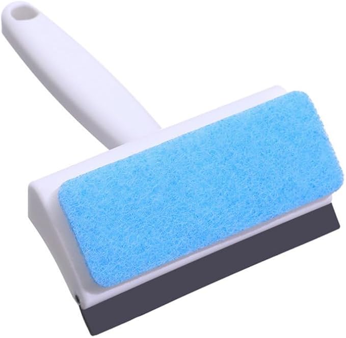 Baluue Window Cleaner - 2-in-1 Squeegee & Sponge (7.28") - Car/Glass Cleaning