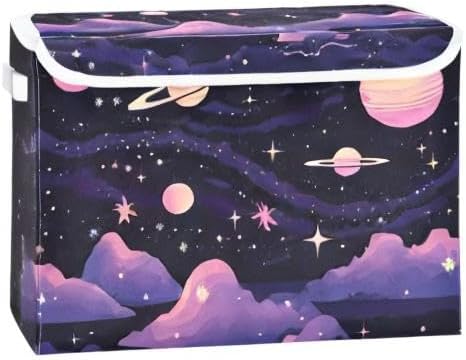 Abstract Planets Storage Bins with Lids and Carrying Handle