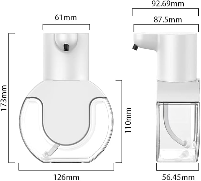 Automatic Soap Dispenser - 2025 Ipx5 Waterproof Touchless Hand Soap Dispenser | 4 Gear Foaming Adjustable Rechargeable Foam Soap Dispensers | 420ml for Bathroom,Kitchen (P10)
