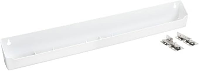 Rev-A-Shelf 24" Tip-Out Plastic Sink Tray for Kitchen and Bathroom Base Cabinets, Large Pullout Vanity Shelf Home Organizer, White, LD-6591-24-11-1