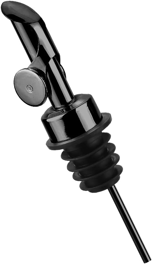 MEETSWEET Olive oil dispenser spout, pour spouts，304stainless steel automatic opening and closing spout, leak-proof, for olive oil, vinegar, wine and other liquid bottles (304black)…