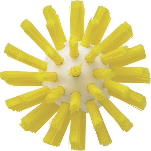 Vikan 5380-63-6 Stiff Tube Brush, Polyester, 2-19/32" x 6" OAL, Yellow