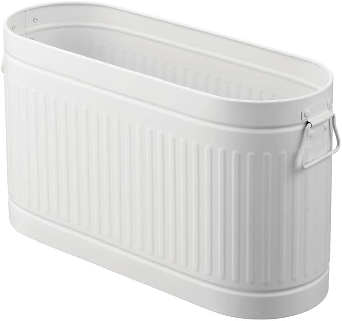 Large Steel Free Standing Toilet Paper Organizer, White
