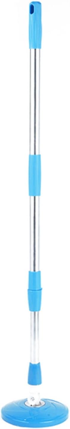 Spin Mop Replacement Handle for Floor Mop Stainless Steel Spin Mop Adjustable Handle and Head Replacement 360 Spinning Household Cleaning Accessories for Home,Office(Blue)