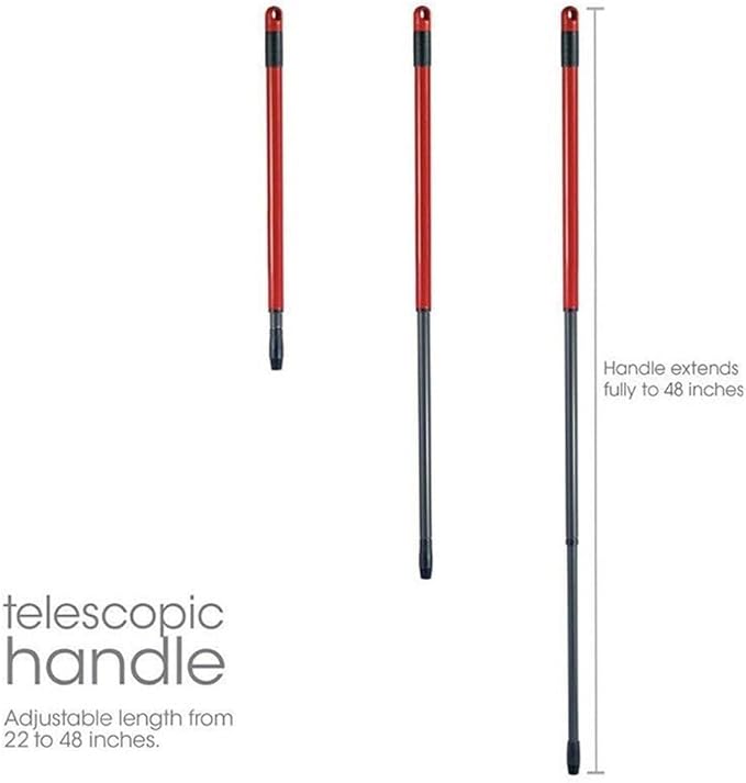 3 Section Telescopic Handle for Vileda O-Cedar Easywring Spin Mop Replacement, 22 Inch to 48 Inch Elescopic Extends Handle