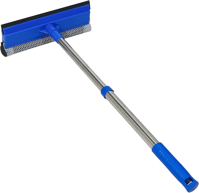 Conliwell Car Windshield Squeegee wtih 15-23inch Handle, Car Window Cleaning Tool Extendable Handle Inside Glass Wiper Kit