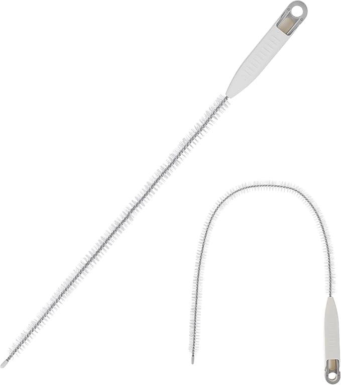 Snake Drain Hair Removal Tool, 26" Drain Brush Pipe Cleaning with Hair Catcher & Forceps, Heavy-Duty Sewer Snake Tool for Clog Removal