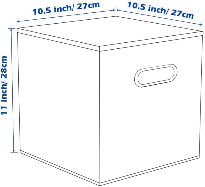 ShellKingdom Storage Bins, Foldable Fabric Storage Cubes And Cloth Storage Organizer Drawer with Metal Handle For Closet And Toys, 11 X 10.5 X 10.5 INCH, 6 Pack (Yellow)