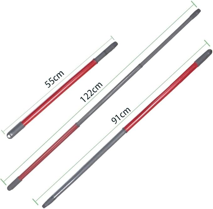 3 Section Telescopic Handle for O-Cedar EasyWring Microfiber Spin Mop Bucket Floor Cleaning System, 22 Inch to 48 Inch Stainless Steel Mop Head Handle