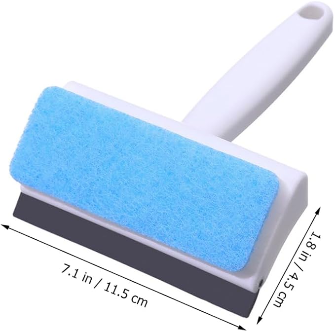 Baluue Window Cleaner - 2-in-1 Squeegee & Sponge (7.28") - Car/Glass Cleaning