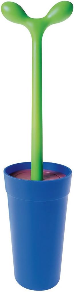 Alessi Merdolino Toilet Brush Aleesi ASG04 AZ Merdolino Toilet Brush, Light Blue