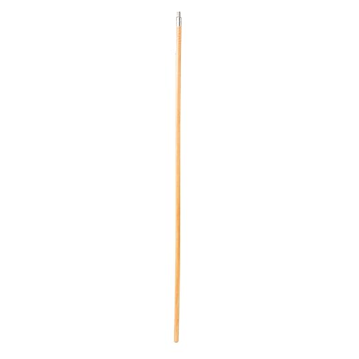 Rubbermaid Commercial Products Lacquered-Wood Broom Handle With Threaded Metal Tip, 60", Natural for Floor Cleaning/Sweeping in Home/Office