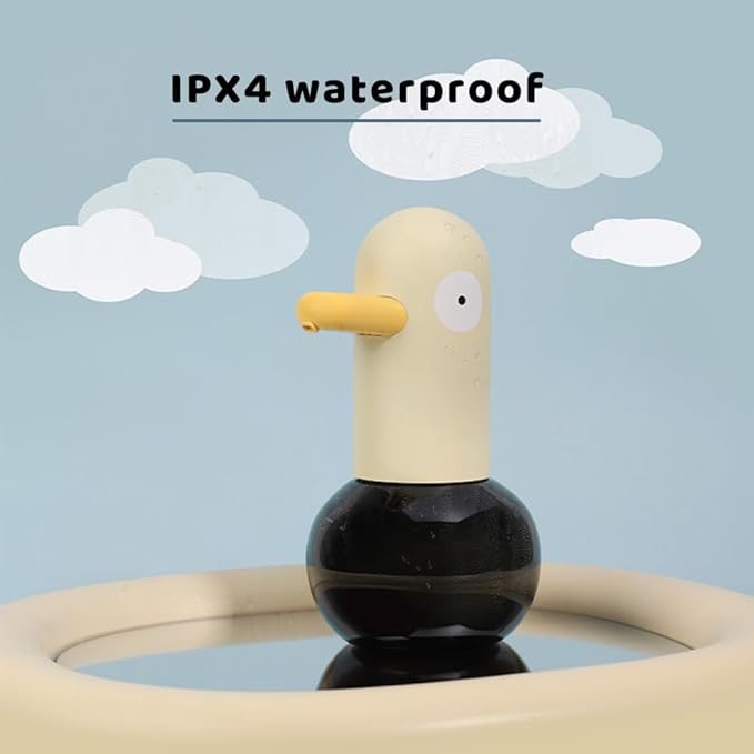 Yellow Duck Touchless Foaming Soap Dispenser - Automatic, Rechargeable, Touch Free for Kitchen, Bathroom, Restaurant, Office