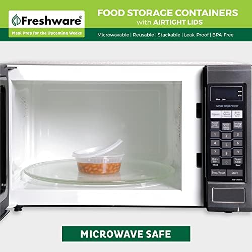Food Storage Containers with Lids 8 oz [50 Set] Deli Containers