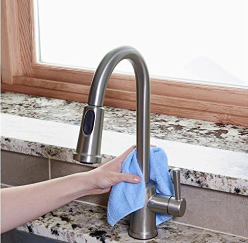 Unger 16” x 16” Microfiber Ultra-Absorbent Cloths, 6 Pack, Trap and Hold Dust and Dirt, All-Purpose Scrubbing Cloths, Household Cleaning Tools, Dusting Supplies