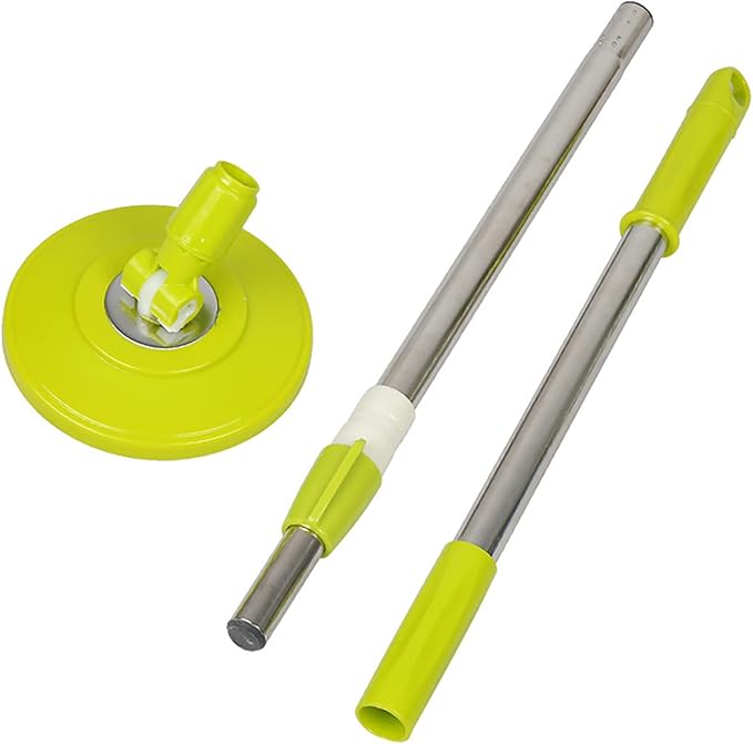 Spin Mop Pole Handle Replacement, Home Floor 360 Degrees Rotating Telescopic Replacement Handle Cleaning Tool Accessories Enhanced Thickened Version for Cleaning Home Bedroom Office (Green)