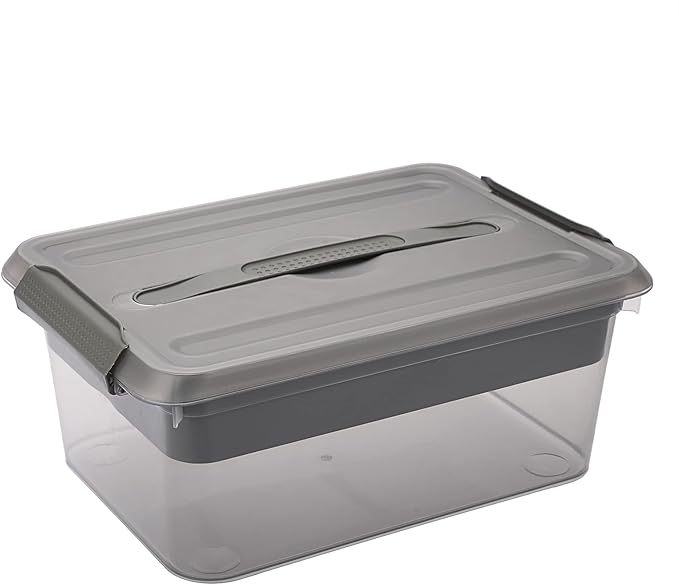 BTSKY Stack & Carry Box - Clear Storage Container (Multi-Purpose)