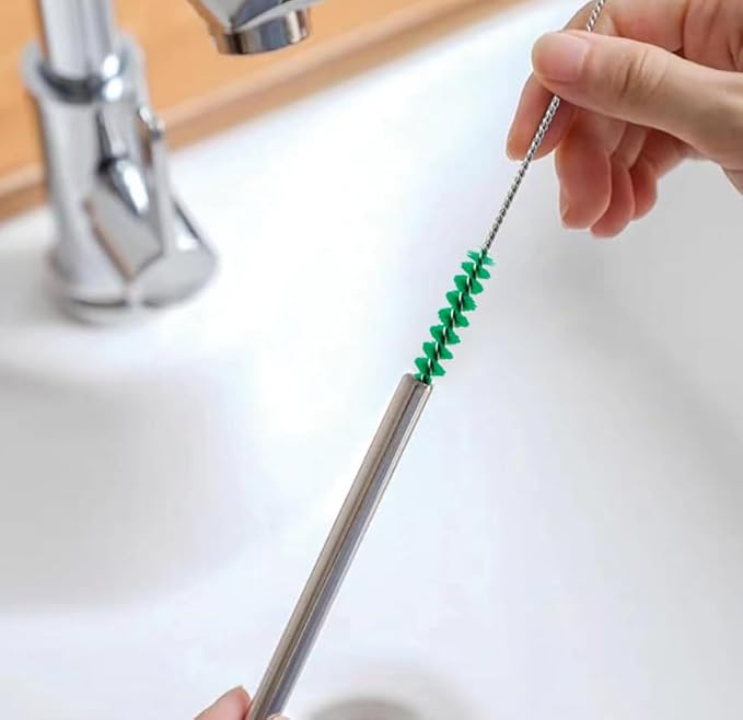 Libman Bottle & Dish Brush Kit | Cleaning Brushes for Kitchen Use | Straw Brush | Scrub Brushes for Dishes | Big Job Kitchen Brush | Palm Scrub Brush | 3 Different Brushes & Straw Cleaner Included