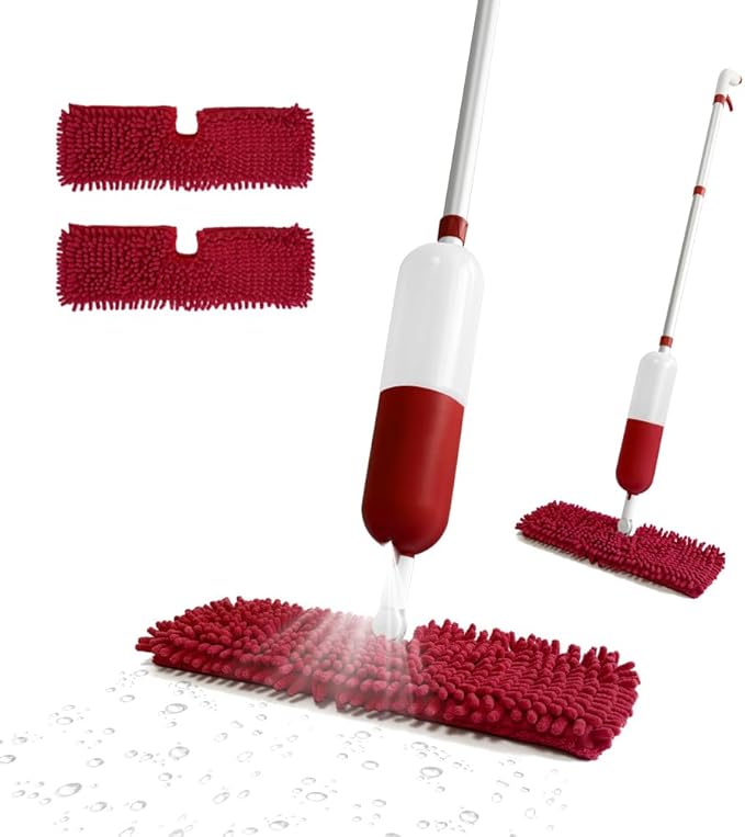 Spray Mop for Floor Cleaning Wet & Dry Mops Multi-Purpose Spray Mop - 2-in-1 Dry and Wet Microfiber Floor Cleaning mop,Comes with a 650 ml Reusable can Bottle