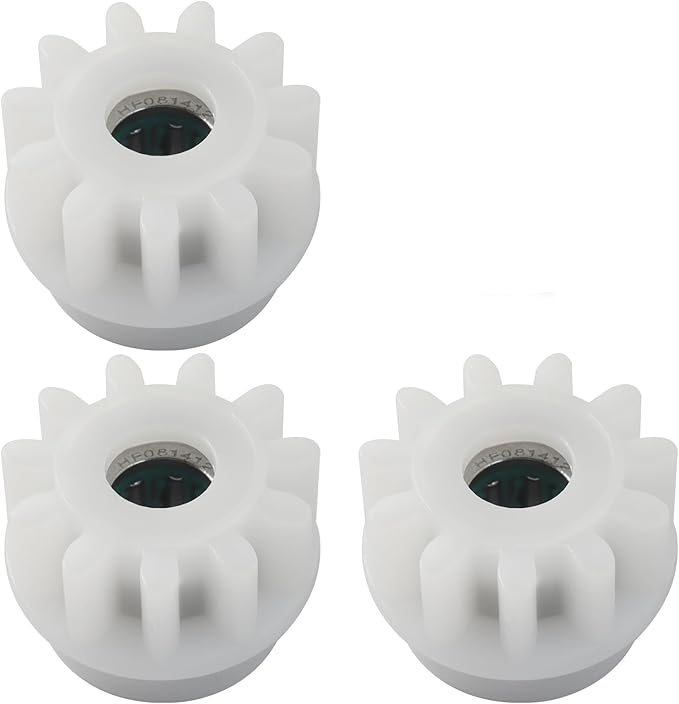 3 Pack Spin Mop Bucket Gear Replacement – Stainless Steel & Plastic White Gears, One Way Clutch Bearing Sprockets for Spin Mop Bucket Repair