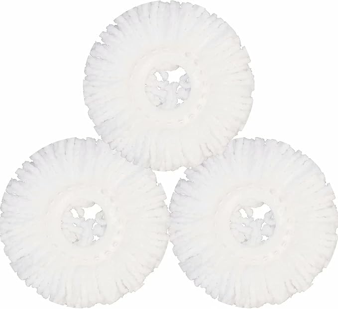 Mop Head for Hurricane Spin Mop Microfiber Mop Head Refills Round Mop Pads 3 Pack
