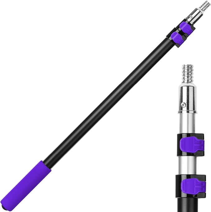 Bates- ‎Telescoping Pole, 2.4 to 6 Ft Long, Black & Purple, Paint Roller Extension Pole for Painting