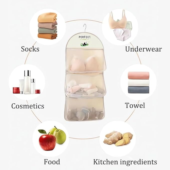 Multi Purpose Multi Layer Mesh Storage Hanging Bag