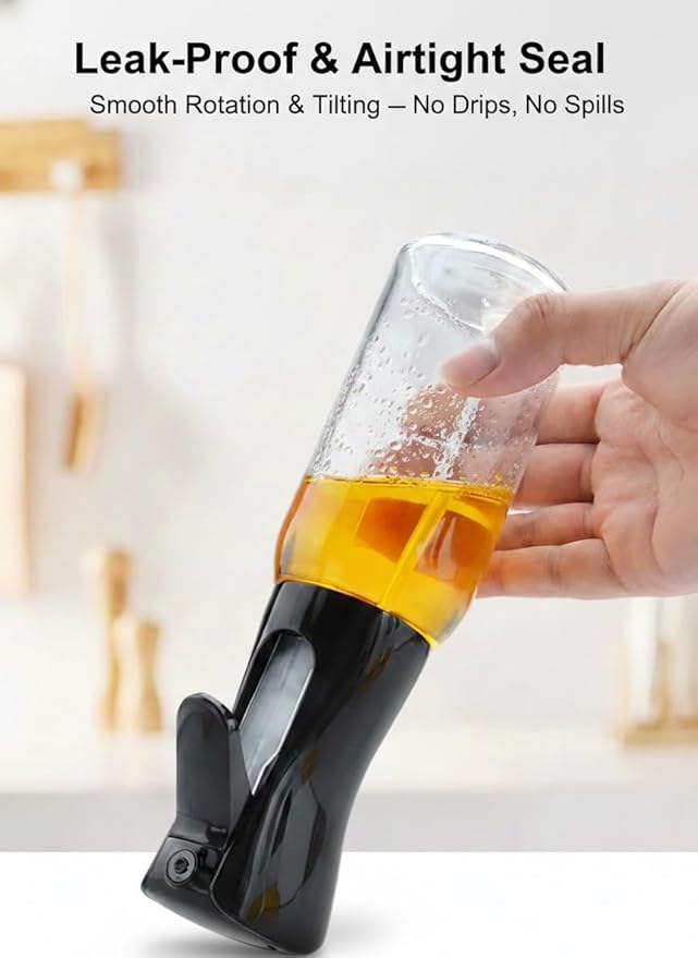 Olive Oil Sprayer for Cooking 220ml, Refillable Glass Oil Dispenser Bottle with Fine Mist Spray, Kitchen Oil Mister for Air Fryer, Salad, BBQ, Roasting and Baking