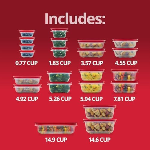 EasyStore Containers, 44-Piece Set, Food Storage Containers with Lids