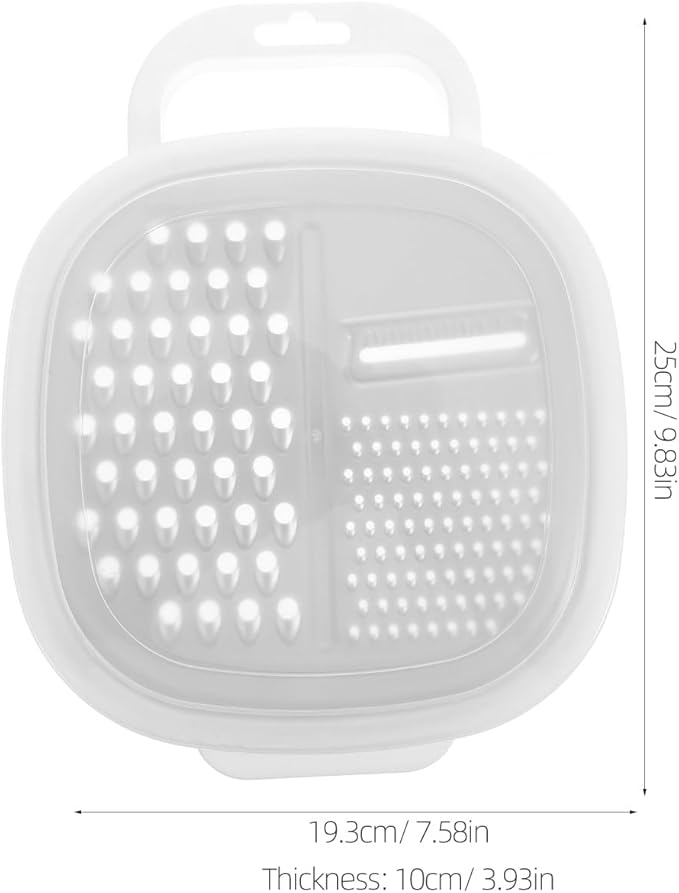 ABOOFAN Vegetable Grater and Slicer 9.84X7.59X3.93In Stainless Steel Kitchen Cutter Shredder for Cheese Fruits and Vegetables with Anti-Slip Design