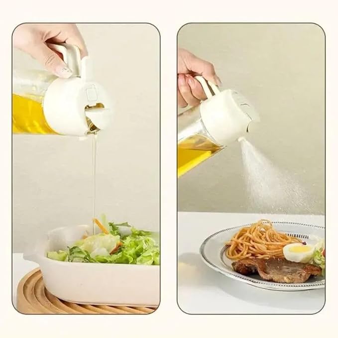 Premium Oil Sprayer for Cooking - Refillable Glass Mister for Olive & Vegetable Oil - Ideal Oil Spray Bottle for Grilling or Air Fryer - Kitchen Use Spritzer Dispenser for Vinegar & More