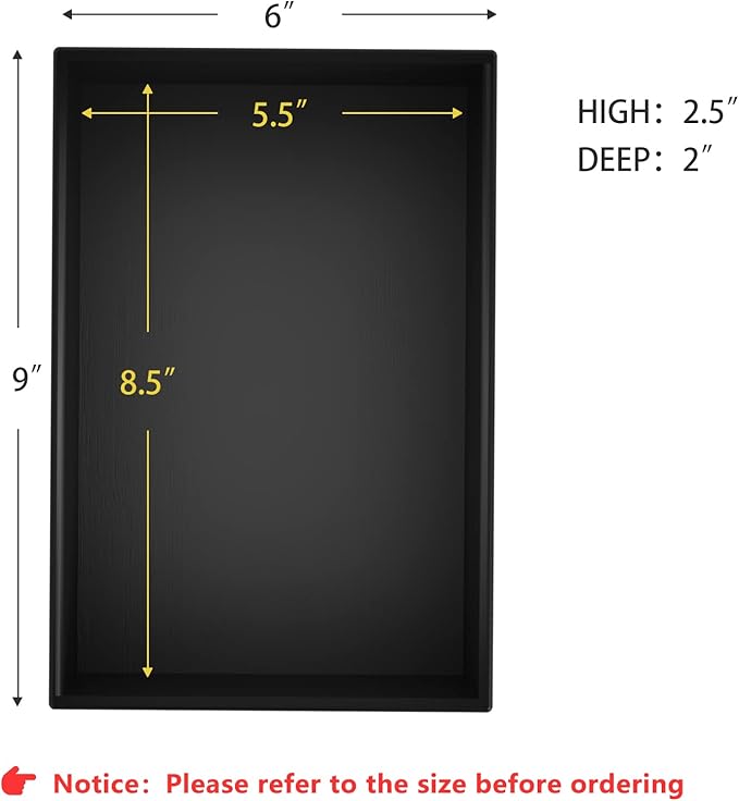 Black Bamboo Drawer Organizer, 9"6"2.5"