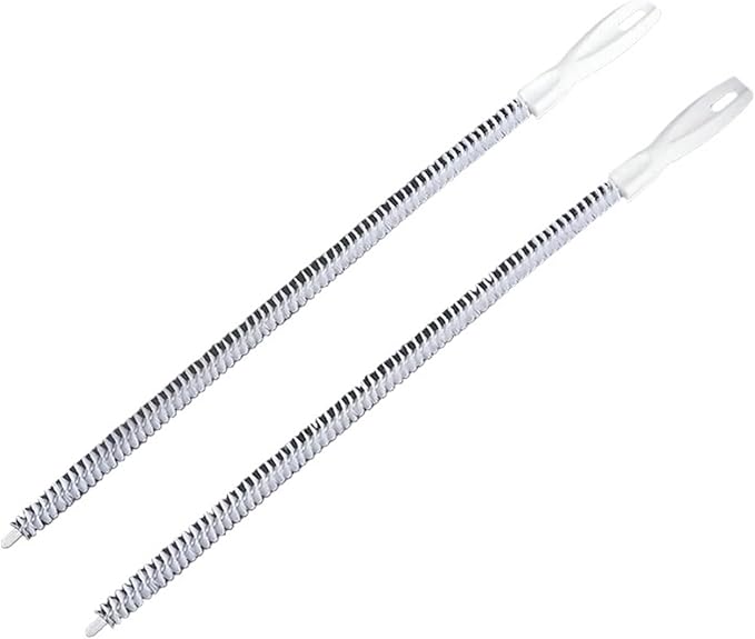 Hair Sewer Sink Cleaning Brushes Drain Cleaner Pipe Dredging Brush Bathroom Flexible(2pcs,60cm Long)